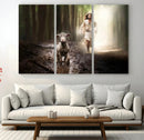 Jesus Canvas Wall Art - Jesus Running After Lost Lamb, by MyGreatCanvas | Canvas Wall Art Prints | Photo Prints & Wall Decor