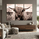 Scottish Cow Longhorn Wall Art Canvas Print by MyGreatCanvas | Canvas Wall Art Prints | Photo Prints & Wall Decor