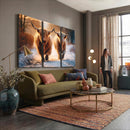 Scottish Highland Cow Horn Farm Wall Art Canvas Print