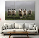 Flock of Sheep in a Mystical Fog – Pastoral Wall Art Canvas by MyGreatCanvas | Canvas Wall Art Prints | Photo Prints & Wall Decor