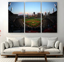 PNC Park Evening Game Triple Canvas Wall Art - Pittsburgh
