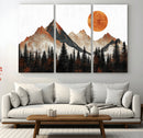 Modern Abstract Mountain Canvas Wall Art Print, Abstract by MyGreatCanvas | Canvas Wall Art Prints | Photo Prints & Wall Decor