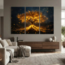 Golden Tree of Life Canvas Wall Art Print - Majestic Glowing by MyGreatCanvas | Canvas Wall Art Prints | Photo Prints & Wall Decor