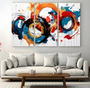 Abstract Wall Art, Rings Wall Art Canvas Print