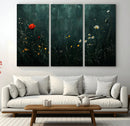 Wildflower Field Framed Wall Art, Vintage Botanical
