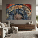 Abstract Tree Ring Wall Art Canvas Print – Colorful Framed