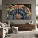Framed Tree Ring Wall Art - Abstract Colorful Tree Ring Wall