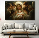 Mary Jesus Canvas Wall Art Print - Madonna and Child with