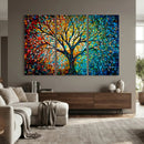Yggdrasil Tree of Life Wall Art Print | Mosaic Style 3-Panel