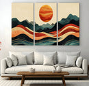 Mountain Triptych Wall Art Canvas Print – Western Nature