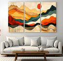Mid Century Wall Art Print  - Abstract Woodland Print -
