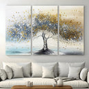 Golden and Silver Tree Wall Art – Framed Elegant Leaves by MyGreatCanvas | Canvas Wall Art Prints | Photo Prints & Wall Decor