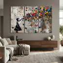 Butterfly Girl Wall Art – Vibrant Street Style Canvas Print,