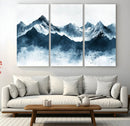 Snowy Peaks Wall Art – Framed Misty Mountain Canvas Artwork by MyGreatCanvas | Canvas Wall Art Prints | Photo Prints & Wall Decor