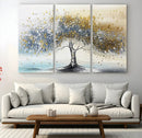 Silver Tree Wall Art – Framed Golden Leaves Canvas Artwork, by MyGreatCanvas | Canvas Wall Art Prints | Photo Prints & Wall Decor