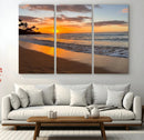 Sunset Wall Art Print - Stunning Beach Sunset Canvas Artwork