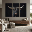 Majestic Longhorn Bull Wall Art Canvas Print – Dark by MyGreatCanvas | Canvas Wall Art Prints | Photo Prints & Wall Decor