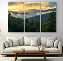 Mountain Sunrise Wall Art – Framed Pine Forest Canvas by MyGreatCanvas | Canvas Wall Art Prints | Photo Prints & Wall Decor