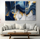 Blue Marble Wall Art Canvas Print – Framed Gold Veins by MyGreatCanvas | Canvas Wall Art Prints | Photo Prints & Wall Decor