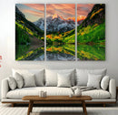 Maroon Bells Lake Wall Art Canvas Print – Framed Majestic