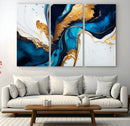 Gold Blue Abstract Canvas Print, Elegant Navy and Gold by MyGreatCanvas | Canvas Wall Art Prints | Photo Prints & Wall Decor