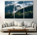 Misty Forest Wall Art Canvas Print – Pine Hills Foggy