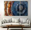 Framed Abstract Tree Ring Wall Art Print Natural Rustic Wood by MyGreatCanvas | Canvas Wall Art Prints | Photo Prints & Wall Decor