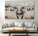 Texas Longhorn Wall Art Canvas Print – Framed Speckled Bull by MyGreatCanvas | Canvas Wall Art Prints | Photo Prints & Wall Decor