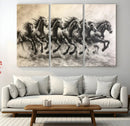 Galloping Horses Wall Art Canvas Print – Framed Wild
