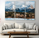 Grand Teton Park Wall Art Canvas Print – Framed Alpine Lake