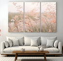 Pastel Grasses Wall Art Canvas Print – Framed Soft Meadow
