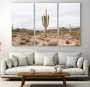 Saguaro Cactus Wall Art Canvas Print – Framed Desert