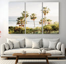 California Coast Palm Trees Wall Art Canvas Print – Framed