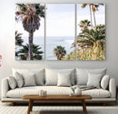Coastal Palm Trees Wall Art Canvas Print – Framed Ocean