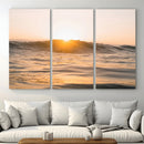 Calm Water Wall Art – Framed Sunset Waves Canvas Artwork, by MyGreatCanvas | Canvas Wall Art Prints | Photo Prints & Wall Decor