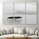 Whale Tail Wall Art – Framed Black White Ocean Canvas by MyGreatCanvas | Canvas Wall Art Prints | Photo Prints & Wall Decor