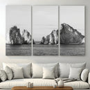 Coastal Wall Art – Framed Black White Ocean Canvas Artwork, by MyGreatCanvas | Canvas Wall Art Prints | Photo Prints & Wall Decor