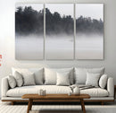 Surfer Fog Wall Art Canvas Print – Framed Foggy Beach Scene by MyGreatCanvas | Canvas Wall Art Prints | Photo Prints & Wall Decor