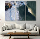 Ocean Wave Wall Art – Aerial Coastal View Canvas Artwork, by MyGreatCanvas | Canvas Wall Art Prints | Photo Prints & Wall Decor