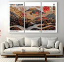 Modern Japanese Wall Art Canvas Print – Framed Abstract