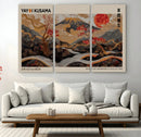 Modern Japanese Wall Art Canvas Print – Framed Abstract