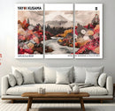 Modern Japanese Wall Art Canvas Print – Framed Abstract