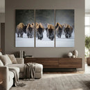 Bison Herd Wall Art Canvas Print, Framed Rustic Wildlife by MyGreatCanvas | Canvas Wall Art Prints | Photo Prints & Wall Decor