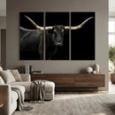 Texas Longhorn Wall Art Canvas Print – Framed Rustic Western