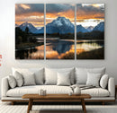 Mountain Sunset Wall Art Canvas Print – Framed Alpine by MyGreatCanvas | Canvas Wall Art Prints | Photo Prints & Wall Decor