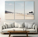 Minimalist Beach Wall Art Canvas Print – Framed Coastal