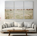 Bison Herd Wall Art Canvas Print – Framed Western Bison