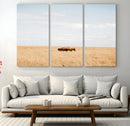 Bison Grassland Wall Art – Framed Minimal Nature Canvas by MyGreatCanvas | Canvas Wall Art Prints | Photo Prints & Wall Decor