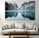 Mountain Lake Wall Art Canvas Print – Framed Toblacher See