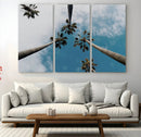 Tropical Palm Trees Wall Art Canvas Print – Framed